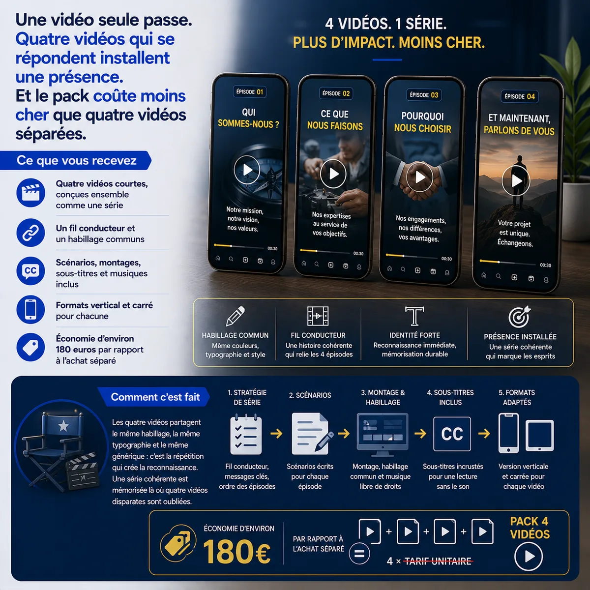 Pack de quatre vidéos