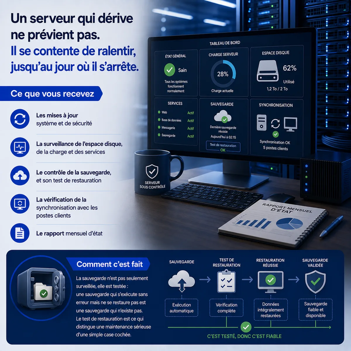 Maintenance informatique, par serveur