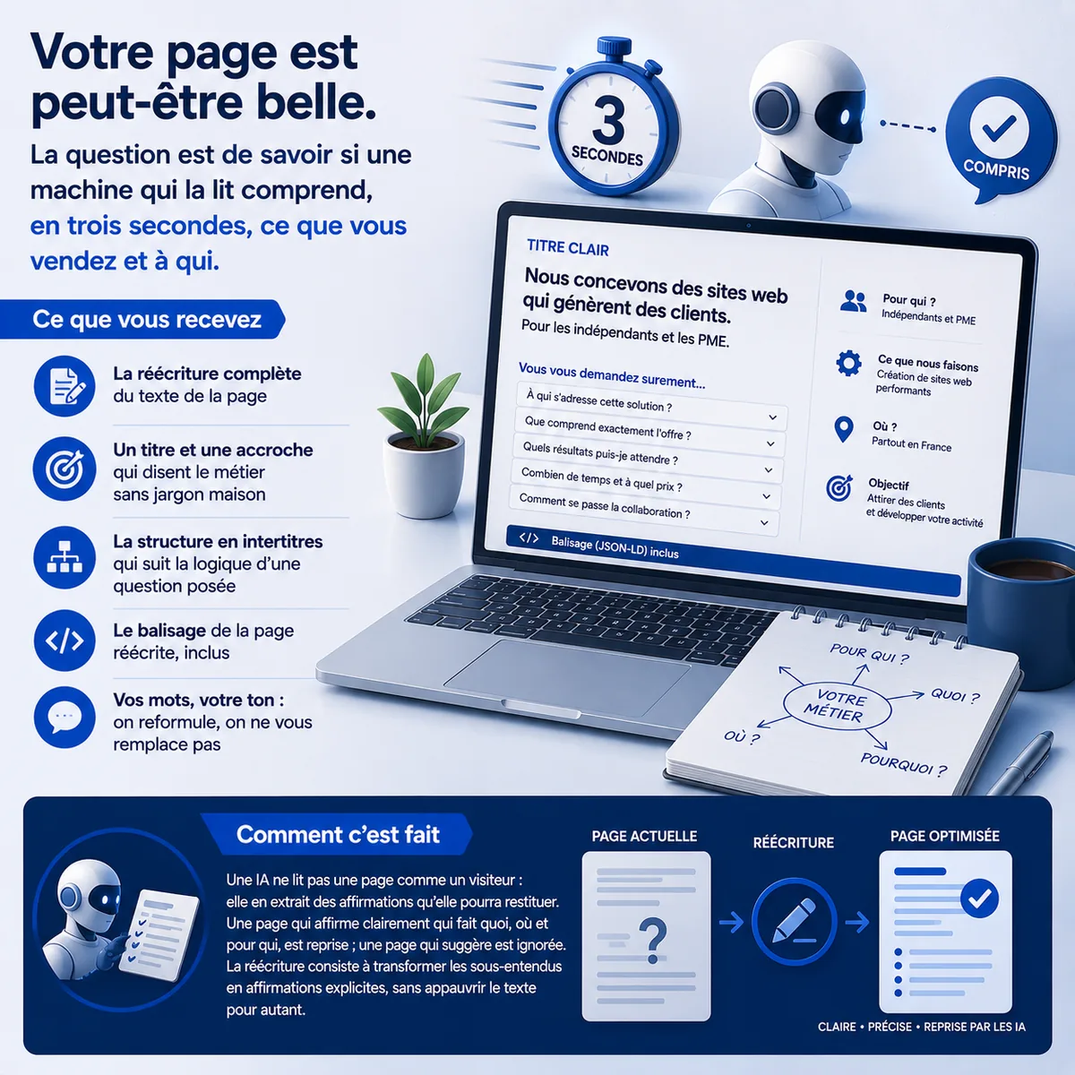 Réécriture d'une page pour la visibilité IA